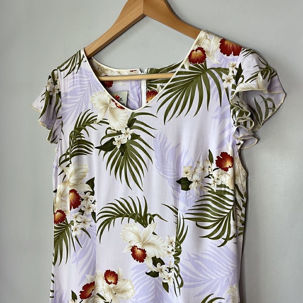 Vintage M D Fashion Hawaiian Floral Dress - Picture 5 of 11